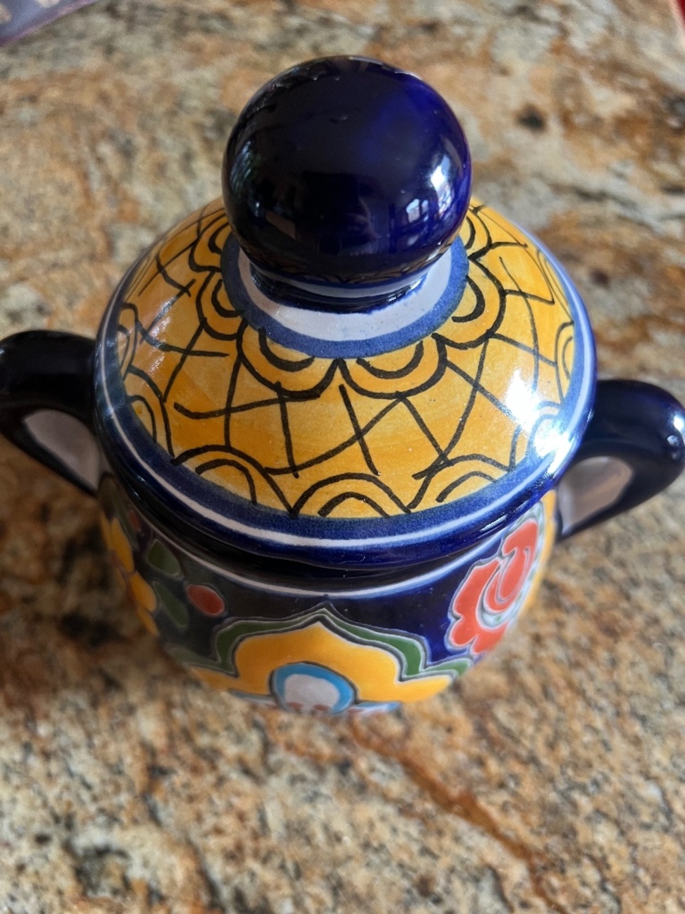 Talavera sugar bowl new